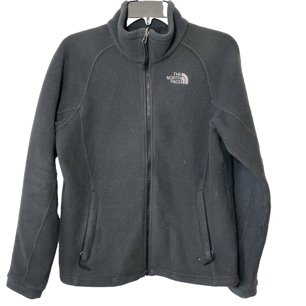 The North Face Full Zip Fleece Jacket Womens Medium Black Long Sleeve Outdoor